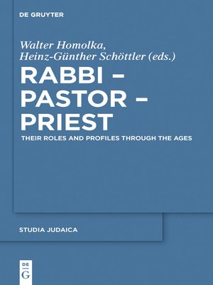 cover image of Rabbi--Pastor--Priest